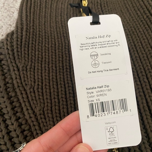 Varley Natalia Half Zip in Wren - Picture 6 of 6